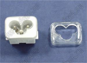 ABSC-2318 рамка гнезда сетевого (AC) питания; PVC (полихлорвинил); прозрачный