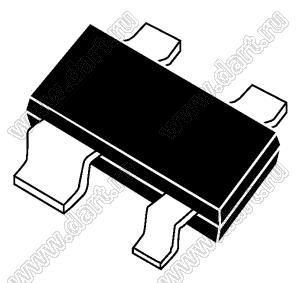 BAS70-07 (SOT-143) два отдельных диода Шоттки для поверхностного (SMD) монтажа; VRRM=70В; IFM=70мА; VFM=0,75В (при IF=10мА); Tраб. -55...+125°C; маркировка 77s