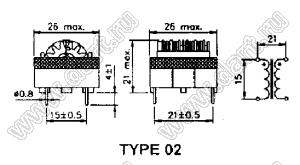 CFS2402-10 фильтр общего применения горизонтальный 120мкГн; 0,3А