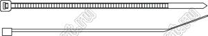 YJ-330 (CYX-350-4.8, HSCT-350) стяжка кабельная; L=330мм; W=4,8мм; D петли=93мм; 23кгс; нейлон-66; натуральный