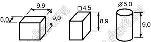 PS-12E05N переключатель нажимной 1P2T без фиксации