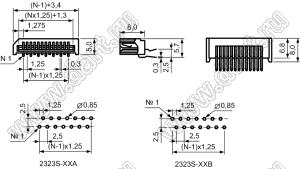 BL2323S-18A (18FE-BT-VK-N, F1251-DIP-18P) разъем FPC прямой, тип A; 18-конт.