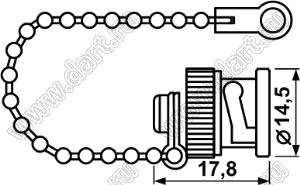 JC3.650.298 (BNC-K-FC) колпачок защитный для разъема BNC; сталь
