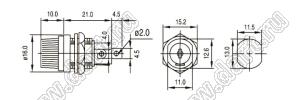 CQ-206H держатель предохранителя 5x20мм на панель Imax=10А