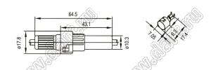 CQ-209V держатель предохранителя 6.3x32мм на провод 12#AWG, Imax=40A