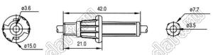 BH238 (CQ-219P, FH-201, ZH23-8) держатель предохранителя 5x20мм на провод 18#AWG, с проводом в комплекте Imax=10А