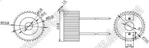 DLE-240UR40 светодиод со стабилизатором тока; D=23,8мм; свежий красный; 618-628нм; 14000лк; 40°