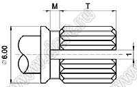 R1240G-AA4-B503 потенциометр роторный (12мм) 50 кОм линейный счетверенный горизонтальный в плату, вал металлический с лыской, длина вала 15мм