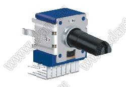 R1426G-BD1-B203 потенциометр роторный (14мм) 20 кОм линейный вертикальный в плату, вал пластиковый с лыской, длина вала 20мм
