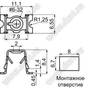 PDD-6 фиксатор платы; сталь