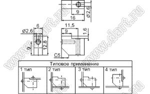 PMB-1 уголок крепежный; нейлон-66 (UL); натуральный