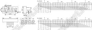 RL-F0420GDBW/D15 матрица светодиодная 4x7сегментов, 0,4", общий анод, цвет излучения зеленый (570нм), 3600мкд/сегмент; 0,40"; 4-разр.; 7-сегм.