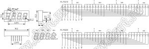 RL-F0420GDBW/D15 матрица светодиодная 4x7сегментов, 0,4", общий анод, цвет излучения зеленый (570нм), 3600мкд/сегмент; 0,40"; 4-разр.; 7-сегм.