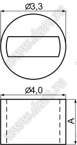 LEDS-0.8 держатель 3мм светодиода прямой на плату; нейлон-66 (UL); натуральный; A=0,8мм