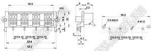 WP4-406 блок безвинтовых зажимов для 4 проводов акустических систем