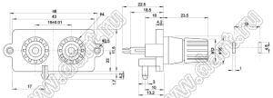 PSZ-210 блок зажимов для 2 проводов акустических систем