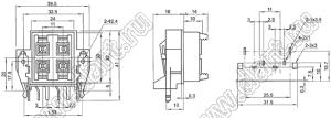 WP4-417 блок безвинтовых зажимов для 4 проводов акустических систем