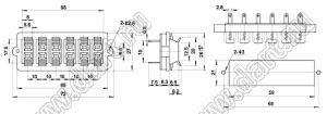 WP12-1206 блок безвинтовых зажимов для 12 проводов акустических систем
