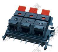 WP6-607 блок безвинтовых зажимов для 6 проводов акустических систем