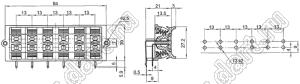 WP12-1203 блок безвинтовых зажимов для 12 проводов акустических систем