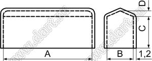 FH-1S чехол предохранителя; A=18,0мм; B=5,3мм; мягкий полихлорвинил; синий