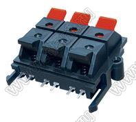 WP6-615 блок безвинтовых зажимов для 6 проводов акустических систем