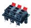 WP6-603 блок безвинтовых зажимов для 6 проводов акустических систем
