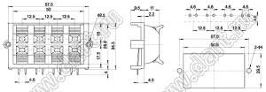 WP8-807 блок безвинтовых зажимов для 8 проводов акустических систем