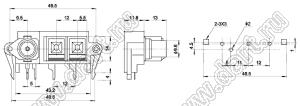 WP2-219 блок безвинтовых зажимов для 2 проводов акустических систем