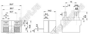 WP2-210 блок безвинтовых зажимов для 2 проводов акустических систем