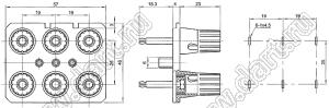 PSZ-603 блок зажимов для 6 проводов акустических систем