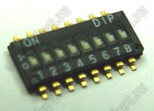 DHN-10-T-V-T/R-1.27 переключатель для поверхностного (SMD) монтажа; шаг 1,27мм; 10-позиц.