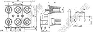 PSZ-602 блок зажимов для 6 проводов акустических систем