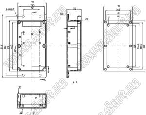 Case 11-10 корпус пластиковый влагозащищенный 158x90x45.5 мм