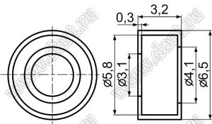 MIC-6 колпачок-втулка для микрофона; резина; черный