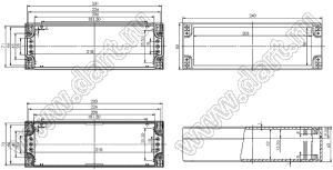 Case 11-51 корпус пластиковый влагозащищенный 240x80x60 мм