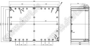 Case 11-6T корпус пластиковый влагозащищенный 263x183.5x95 мм с прозрачной крышкой