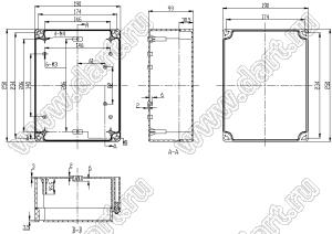 Case 11-16 корпус пластиковый влагозащищенный 250x190x99 мм