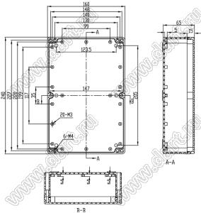 Case 11-31 корпус пластиковый влагозащищенный 240x160x65 мм