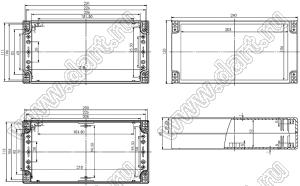 Case 11-57 корпус пластиковый влагозащищенный 200x120x60 мм