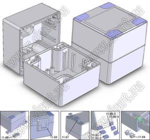 Case 11-46 корпус пластиковый влагозащищенный; пластик ABS; бежевый; 80x80x80мм