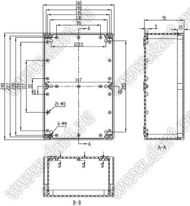 Case 11-30 корпус пластиковый влагозащищенный 240x160x91 мм