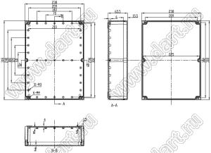 Case 11-28 корпус пластиковый влагозащищенный 318x238x65.5 мм