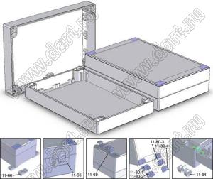 Case 11-61 корпус пластиковый влагозащищенный 240x160x60 мм