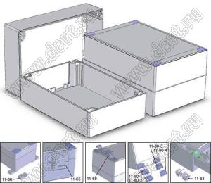 Case 11-63 корпус пластиковый влагозащищенный 240x160x120 мм