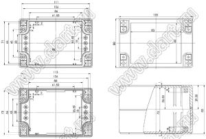 Case 11-48 корпус пластиковый влагозащищенный 120x80x80 мм