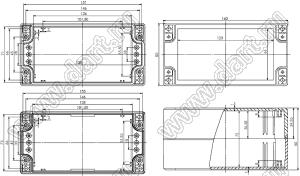 Case 11-50 корпус пластиковый влагозащищенный 160x80x80 мм