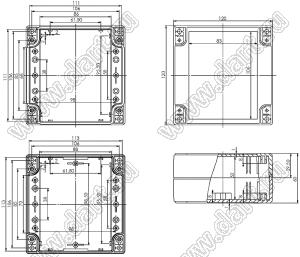 Case 11-53 корпус пластиковый влагозащищенный 120x120x60 мм