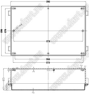 Case 11-29 корпус пластиковый влагозащищенный 295x196x85 мм