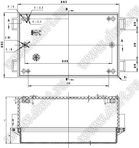 Case 11-35 корпус пластиковый влагозащищенный 165x105x75 мм